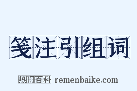 笺注引组词是什么意思的图片